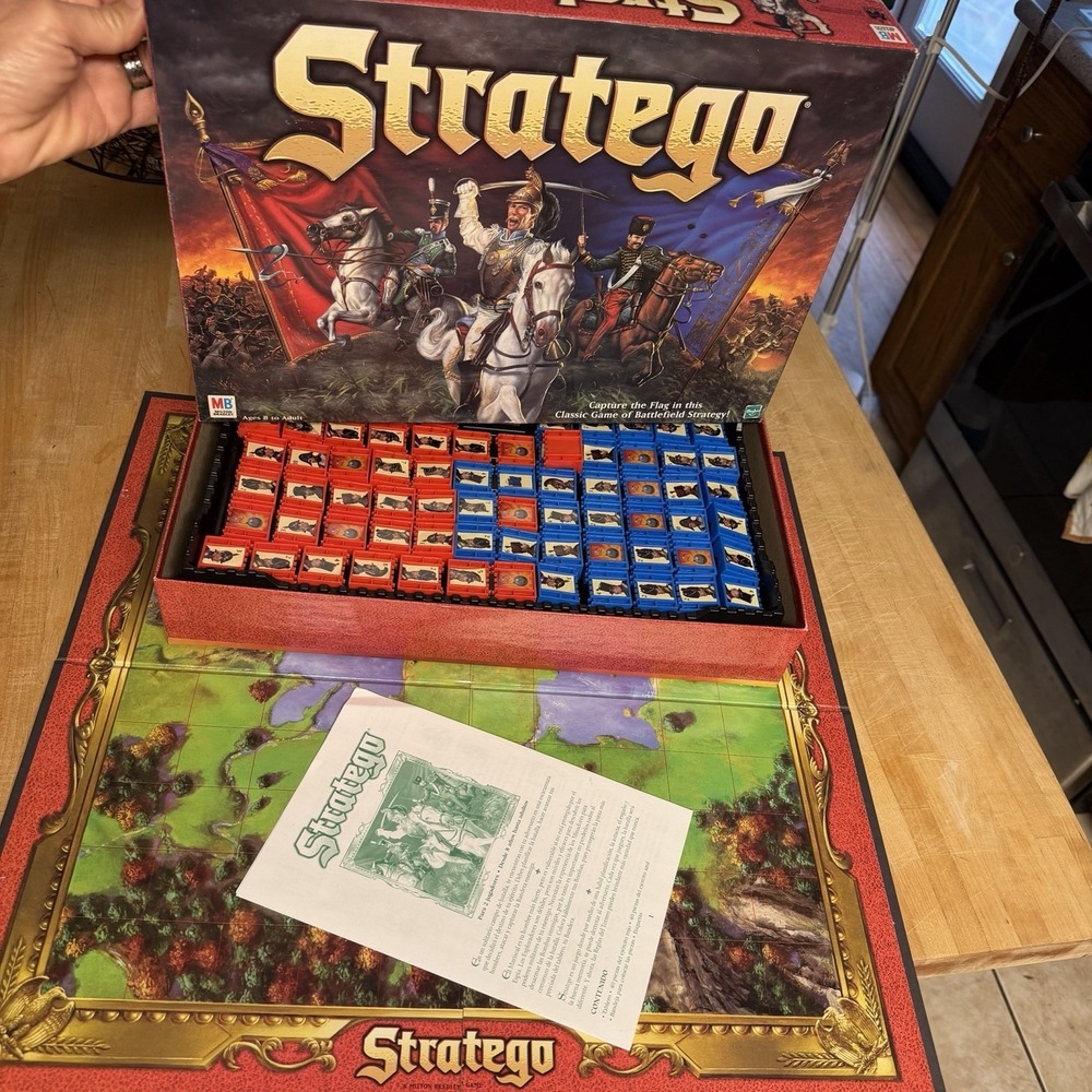 Vintage 1999 Stratego Board Game by Milton Bradley Strategy War Complete Set